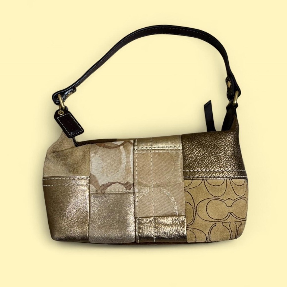 Vintage Coach Mini Patchwork Shoulder Bag